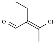 (E)-3-chloro-2-ethylbut-2-enal Structure