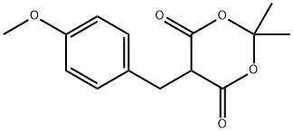 2,2-Dimethyl-5-(4-methoxybenzyl)-1,3-dioxane-4,6-dione Structure