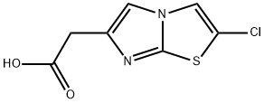 2-(2-클로로이미다조[2,1-b]티아졸-6-일)아세트산 구조식 이미지