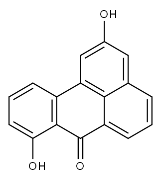 2,8-Dihydroxy-7H-benz[de]anthracen-7-one 구조식 이미지