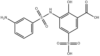 3-(3-아미노페닐설폰아미도)-2-하이드록시-5-설포벤조산 구조식 이미지