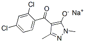 Sodium 4-(2,4-dichlorobenzoyl)-1,3-dimethyl-1H-pyrazole-5-olate 구조식 이미지