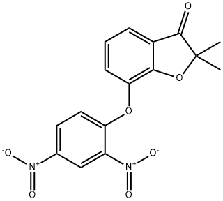 7-(2,4-Dinitrophenoxy)-2,2-dimethyl-3(2H)-benzofuranone Structure