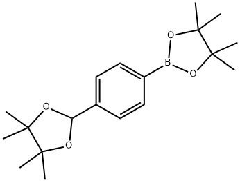4,4,5,5-Tetramethyl-2-[4-(4,4,5,5-Tetramethyl-1,3-dioxolan-2-yl)phenyl]-1,3,2-dioxaborolane 구조식 이미지
