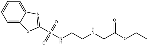 [2-(Benzothiazole-2-sulfonylamino)-ethylamino]-acetic acid ethyl ester 구조식 이미지