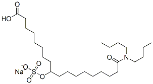 sodium hydrogen N,N-dibutyl-10-(sulphonatooxy)octadecanamidate 구조식 이미지
