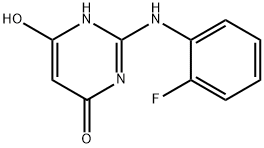 4(1H)-Pyrimidinone, 2-[(2-fluorophenyl)amino]-6-hydroxy- (9CI) Structure