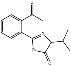 5(4H)-Oxazolone,  2-(2-acetylphenyl)-4-(1-methylethyl)- 구조식 이미지