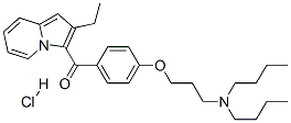 [4-[3-(디부틸아미노)프로폭시]페닐](2-에틸인돌리진-3-일)메탄온모노염산염 구조식 이미지