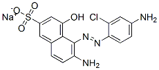 6-Amino-5-[(4-amino-2-chlorophenyl)azo]-4-hydroxy-2-naphthalenesulfonic acid sodium salt Structure