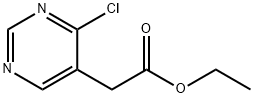 4-Chloro-5-pyrimidineacetic  acid  ethyl  ester 구조식 이미지