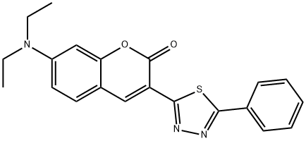 7-(diethylamino)-3-(5-phenyl-1,3,4-thiadiazol-2-yl)-2-benzopyrone Structure