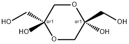 2,5-Dihydroxy-1,4-dioxane-2,5-dimethanol 구조식 이미지