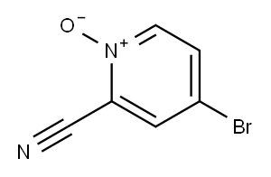 2-Pyridinecarbonitrile,4-bromo-,1-oxide(9CI) 구조식 이미지