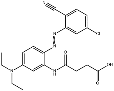 4-[[2-[(5-chloro-2-cyanophenyl)azo]-5-(diethylamino)phenyl]amino]-4-oxobutyric acid 구조식 이미지