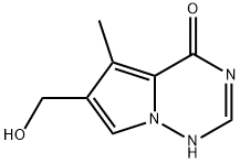 Pyrrolo[2,1-f][1,2,4]triazin-4(1H)-one, 6-(hydroxymethyl)-5-methyl- (9CI) 구조식 이미지