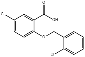 5-chloro-2-[(2-chlorobenzyl)oxy]benzoic acid Structure