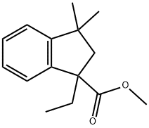 1-에틸-2,3-디히드로-3,3-디메틸-1H-인덴-1-카르복실산메틸에스테르 구조식 이미지
