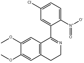 1-(5-CHLORO-2-NITROPHENYL)-3,4-DIHYDRO-6,7-DIMETHOXYISOQUINOLINE 구조식 이미지