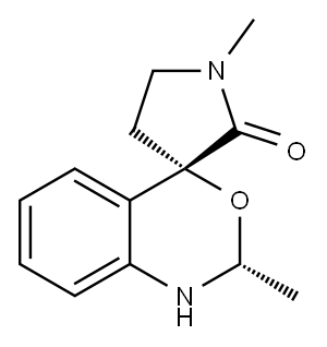 2',3',4',5'-Tetrahydro-2',3'-dimethylspiro[3H-indole-3,6'-[6H-1,3]oxazin]-2(1H)-one 구조식 이미지