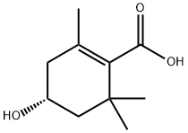 4-Hydroxy-2,6,6-trimethyl-1-cyclohexenecarboxylic acid 구조식 이미지