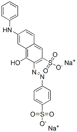 disodium 4-hydroxy-6-(phenylamino)-3-[(4-sulphonatophenyl)azo]naphthalene-2-sulphonate  구조식 이미지