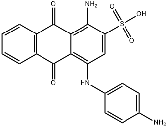 1-amino-4-(4-aminoanilino)-9,10-dihydro-9,10-dioxoanthracene-2-sulphonic acid 구조식 이미지