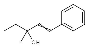 3-methyl-1-phenylpent-1-en-3-ol  구조식 이미지