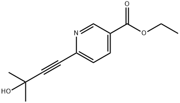 에틸6-(3-HYDROXY-3-METHYLBUT-1-YNYL)니코틴산염 구조식 이미지