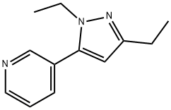 Pyridine, 3-(1,3-diethyl-1H-pyrazol-5-yl)- (9CI) 구조식 이미지