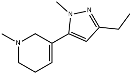 Pyridine, 3-(3-ethyl-1-methyl-1H-pyrazol-5-yl)-1,2,5,6-tetrahydro-1-methyl- (9CI) 구조식 이미지