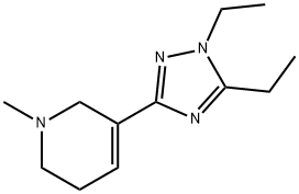 Pyridine, 3-(1,5-diethyl-1H-1,2,4-triazol-3-yl)-1,2,5,6-tetrahydro-1-methyl- (9CI) 구조식 이미지