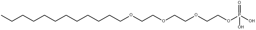 bis[2-[2-[2-(dodecyloxy)ethoxy]ethoxy]ethyl] hydrogen phosphate Structure