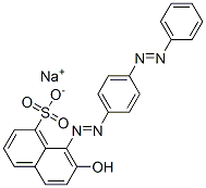 7-Hydroxy-8-[[4-(phenylazo)phenyl]azo]naphthalene-1-sulfonic acid sodium salt 구조식 이미지