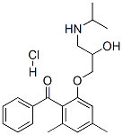 (RS)-2-(2-hydroxy-3-isopropylaminopropoxy)-4,6-dimethylbenzophenone hydrochloride 구조식 이미지