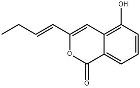 3-[(E)-1-Butenyl]-5-hydroxy-1H-2-benzopyran-1-one 구조식 이미지