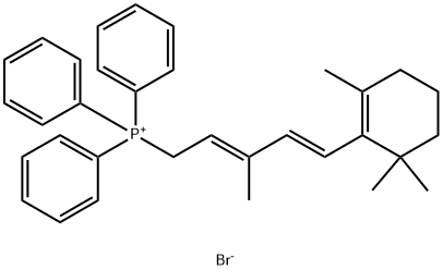 [(2E,4E)-3-Methyl-5-(2,6,6-trimethyl-2-cyclohexen-1-yl)-2,4-pentadien-1-yl](triphenyl)phosphonium bromide Structure