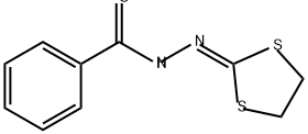 2-benzoylhydrazono-1,3-dithiolane 구조식 이미지