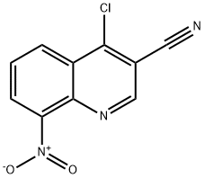 4-CHLORO-8-NITRO-QUINOLINE-3-CARBONITRILE
 Structure