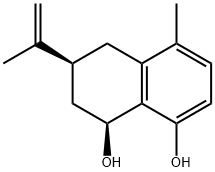1,8-Naphthalenediol, 1,2,3,4-tetrahydro-5-methyl-3-(1-methylethenyl)-, (1S,3S)- (9CI) 구조식 이미지