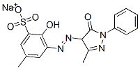 sodium 5-[(4,5-dihydro-3-methyl-5-oxo-1-phenyl-1H-pyrazol-4-yl)azo]-4-hydroxytoluene-3-sulphonate  구조식 이미지