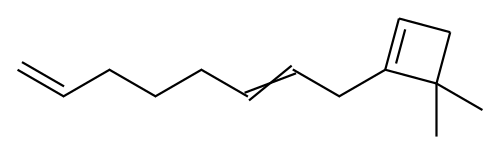 3,3-Dimethyl-2-(2,7-octadienyl)-1-cyclobutene 구조식 이미지