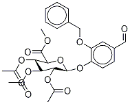 2-Benzyloxy-4-benzaldehyde β-D-Glucopyranosiduronic Acid Methyl Ester 2,3,4-Triacetate Structure