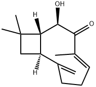 (1R,2R,4E,9S)-2-Hydroxy-4,11,11-trimethyl-8-methylenebicyclo[7.2.0]undec-4-en-3-one Structure
