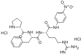 H-D-PRO-PHE-ARG-PNA 2 HCL Structure