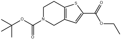 5-TERT-BUTYL 2-ETHYL 6,7-DIHYDROTHIENO[3,2-C]PYRIDINE-2,5(4H)-DICARBOXYLATE Structure