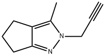 Cyclopentapyrazole,  2,4,5,6-tetrahydro-3-methyl-2-(2-propynyl)-  (9CI) 구조식 이미지