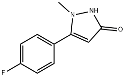 5-(4-Fluoro-phenyl)-1-methyl-1,2-dihydropyrazol-3-one 구조식 이미지