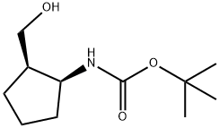 Carbamic acid, [(1S,2R)-2-(hydroxymethyl)cyclopentyl]-, 1,1-dimethylethyl Structure