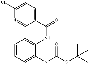 tert-Butyl (2-{[(6-Chloropyridin-3-yl)carbonyl]
amino}phenyl)carbamate 구조식 이미지